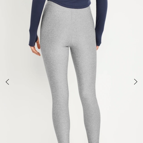 NWT OLD NAVY Extra High-Waisted Cloud+ 7/8 Leggings Color: Light Gray - Picture 2 of 6